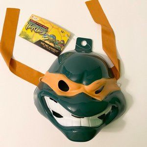 2010 TMNT Michelangelo Ninja Turtle Plastic Mask Ages 14+ Halloween Cosplay Mask